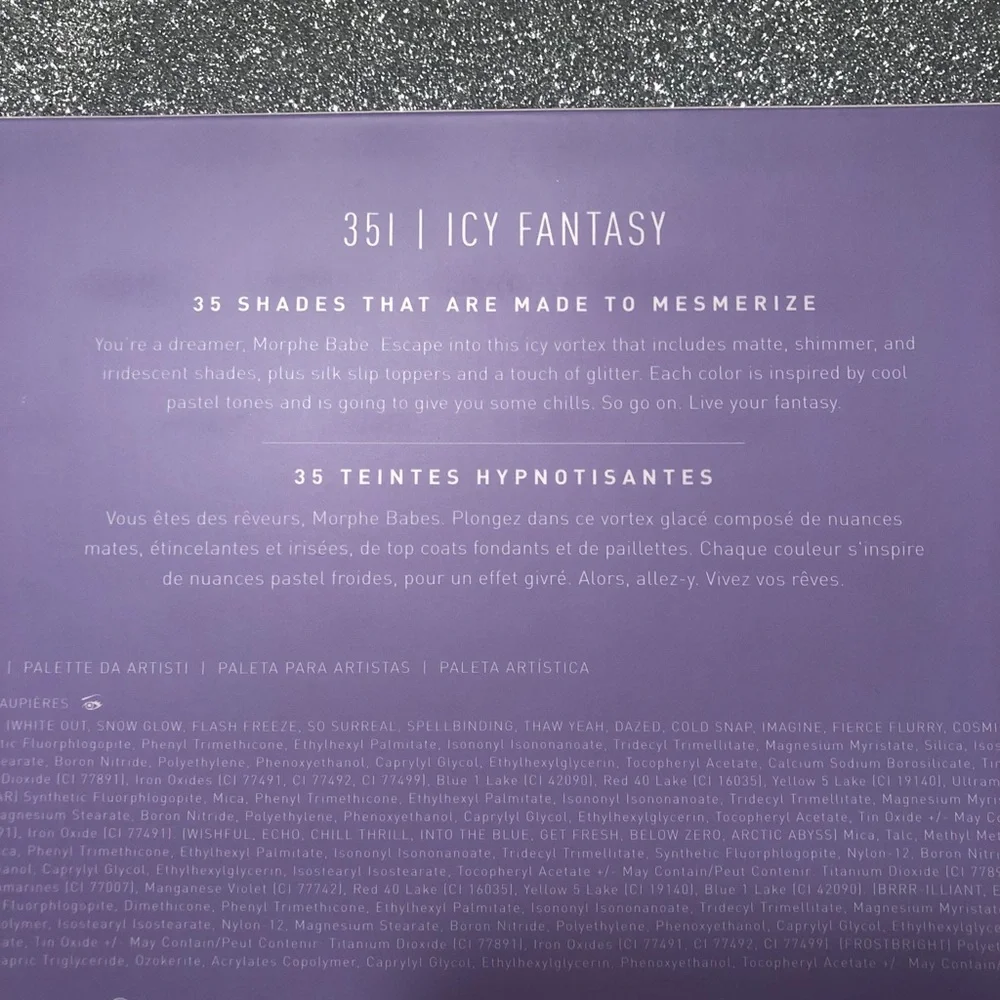 BNIB LE! Morphe Icy Fantasy 35I Eyeshadow Palette